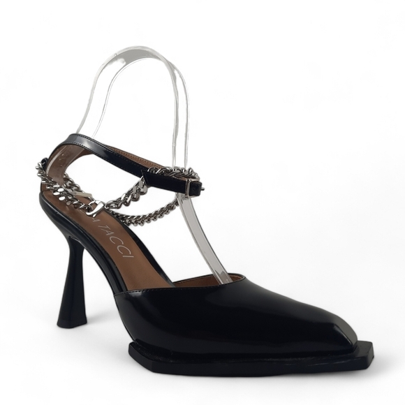 LUCCIA TACCI Handmade Chisel Toe Japanese Platform Chain Anklet Pumps Heels 6 - Picture 4 of 15